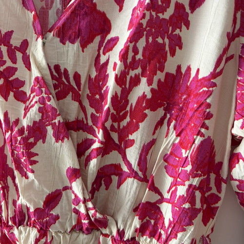 Mango printed short dress like new, pink multicolor