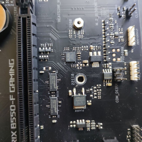 ASUS ROG Strix B550-F Gaming motherboard used, non-functional for repair or parts