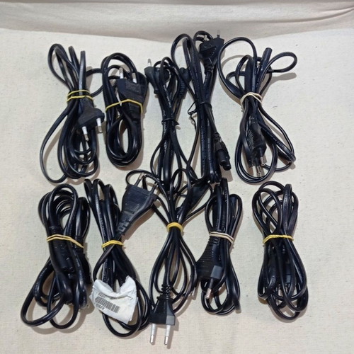 Power Cables 220V Pack of 10, Various Lengths, Like New