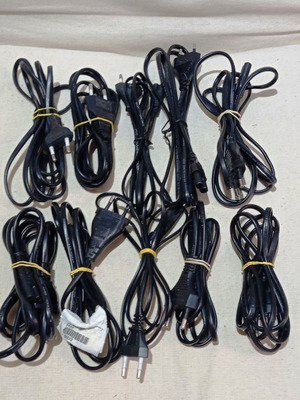 Power Cables 220V Pack of 10, Various Lengths, Like New