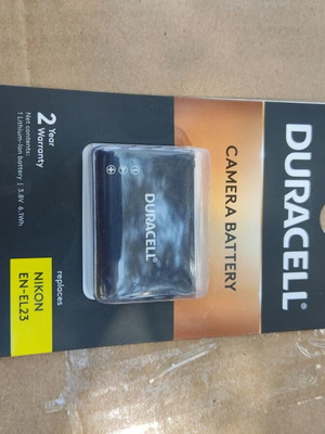Duracell EN-EL23 sealed compatible battery with Nikon EN-EL23 new