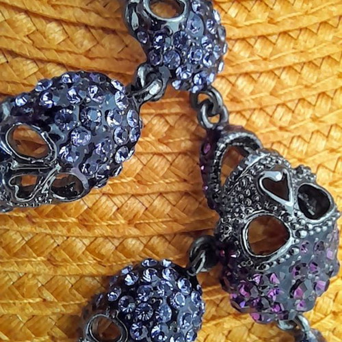 Earrings and necklace set with thousands of zircons like new
