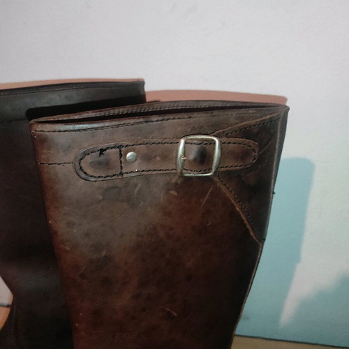 Wehrmacht brown leather biker boots like new