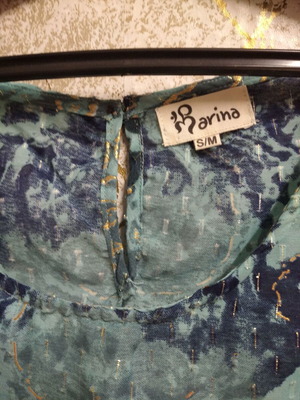 Women's cotton top with metallic gold shine and abstract animal print