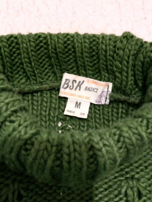 Berska knitted crop top size M green