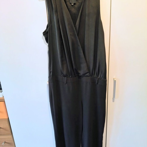 Access Fashion black satin crepe jumpsuit, size L-XL