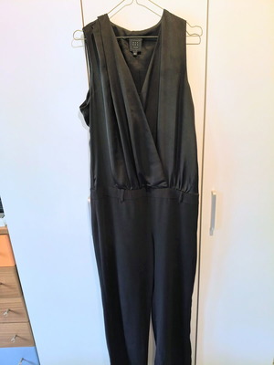 Access Fashion black satin crepe jumpsuit, size L-XL
