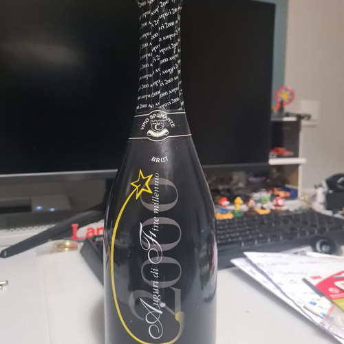 Rocca dei Forti Spumante Brut 2000 collectible bottle, sealed