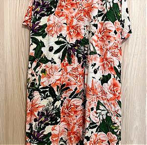 Second hand MIDI floral φόρεμα H&M XL size