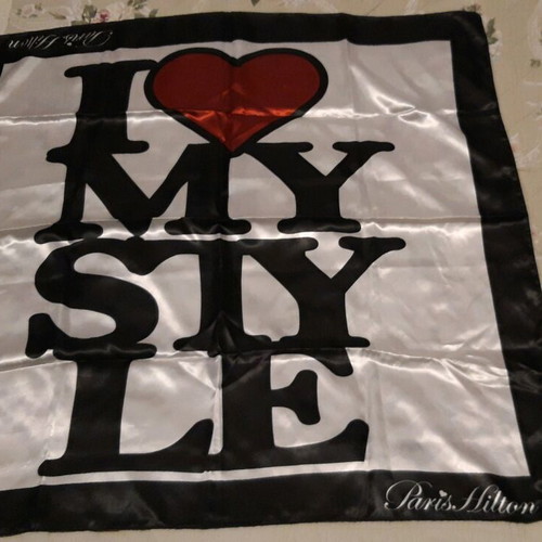 Paris Hilton scarf like new, black and white