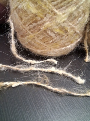 Knitting yarn like new, 500 g, 80% wool mohair cream beige