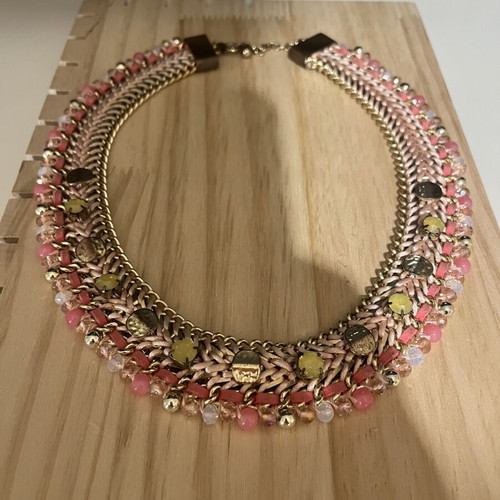 Women's pink necklace, high quality