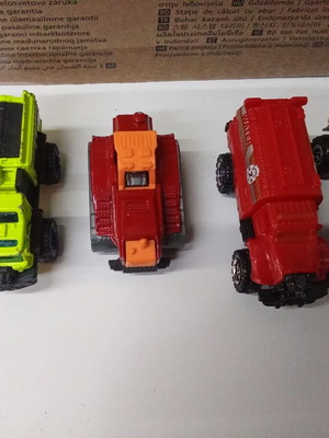 Matchbox toy cars used, set of 4 trucks and construction vehicles