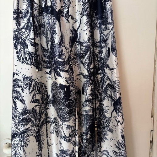 Summer pants used, white and blue, size S