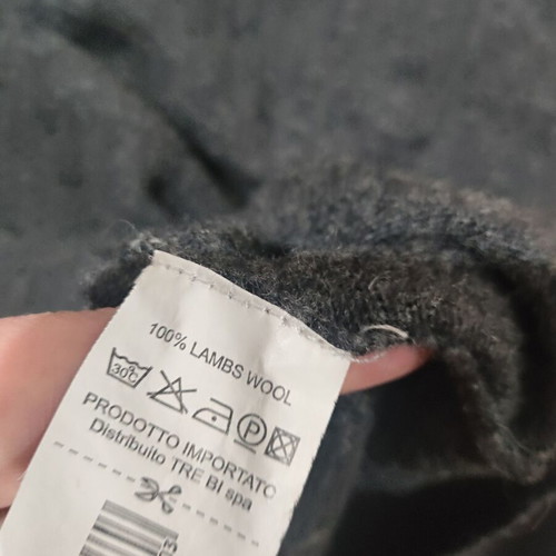 Andrea Borsani gray men's sweater 100% lambswool like new M/L