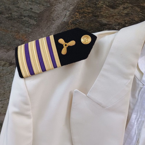 Merchant Navy officer jacket and shirt used with Vassilios Kostetsos signature