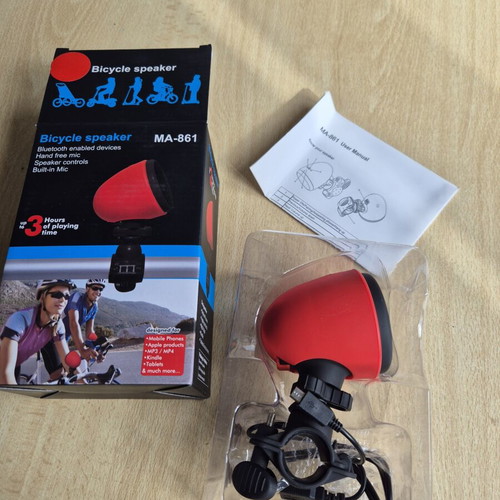 Bicycle speaker MA-861 new with handlebar mount and built-in mic