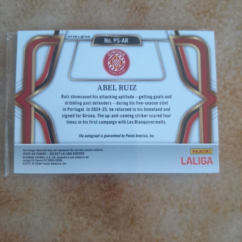 Panini Select Abel Ruiz Pitchside Signatures card like new
