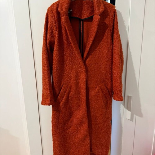 Shearling coat new orange Shop And Co