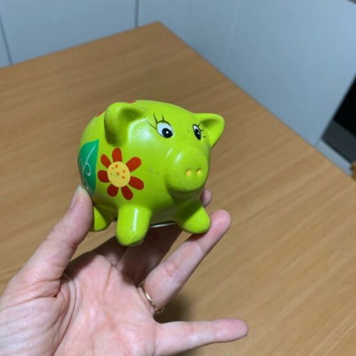 Money bank like new, set of two decorative piggy banks