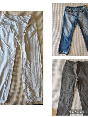 Τρία γυναικεία παντελόνια, μεγέθη M-L, Big Spade Jeans, Bella Persona, Authentic