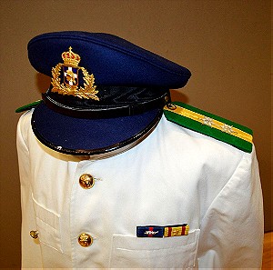ΠΛΗΡΗΣ θερινή στολή Υπολοχαγού  (ΤΘ) 1960 -1970 σε άριστη κατάσταση (πηλήκιο-χιτώνιο-παντελόνι)