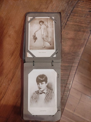 Album with 66 vintage 20s postcards used