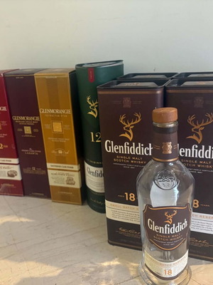 Empty Bottles with Boxes, Set of 9, like new