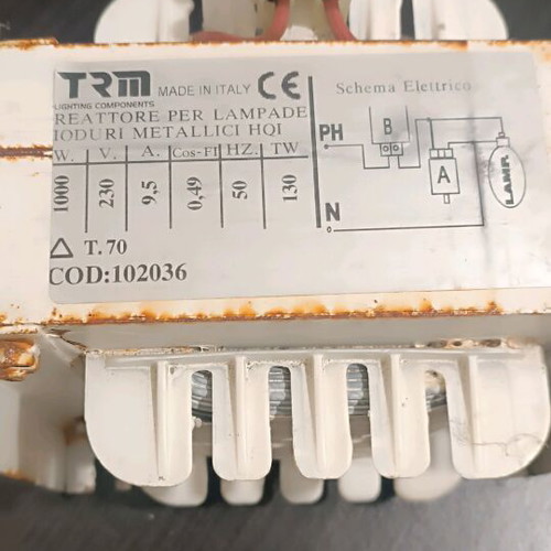 Ballast used for 1000w HGI and 250w-400w sodium floodlights