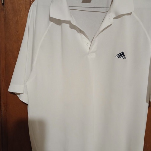 Adidas polo shirt size M like new, white
