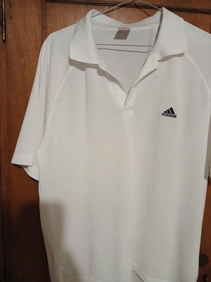 Adidas polo shirt size M like new, white