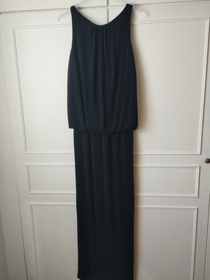 Long dress Raxevsky new, black with crystallized fabric