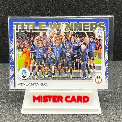 2024-25 Topps UCC Flagship Atalanta Title Winners Team Border Logo SSP #106 like new
