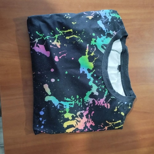 Men's colorful short sleeve t-shirt, size 6XL, cotton fabric