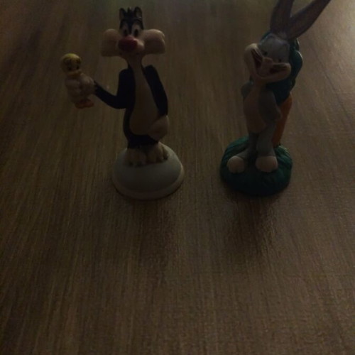 Bugs Bunny and Sylvester figures