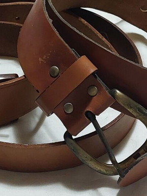 Unisex belts used, set of 2 brown