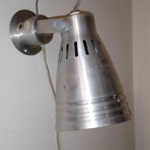 IKEA wall light like new, aluminum with switch and LED bulb
