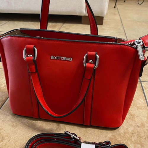 Bag to Bag red handbag with second strap, new