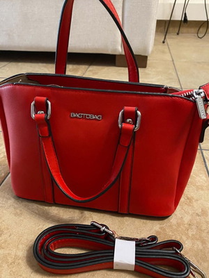Bag to Bag red handbag with second strap, new