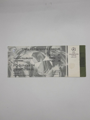 FC Schalke 04 εισιτήριο Παναθηναϊκός UEFA Champions League 2001