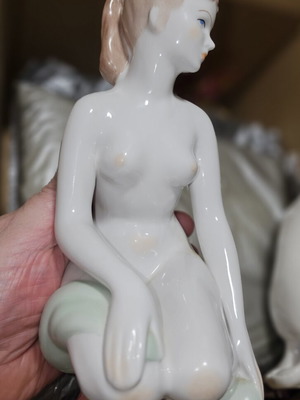 Aquincum porcelain figurine used, about 22cm tall