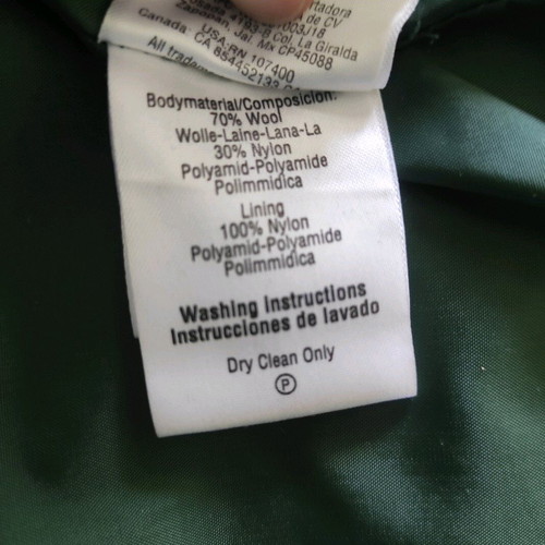 GSUS Sindustries green wool coat like new with viking pattern size M
