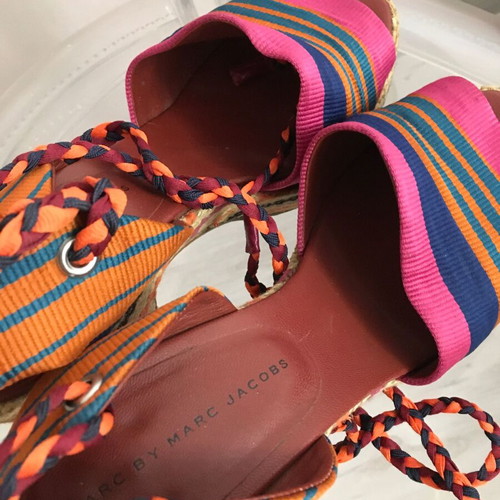 Marc Jacobs espadrille wedge sandals used, size 40, colorful