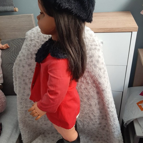 Large collectible doll used, 0.71 meters tall