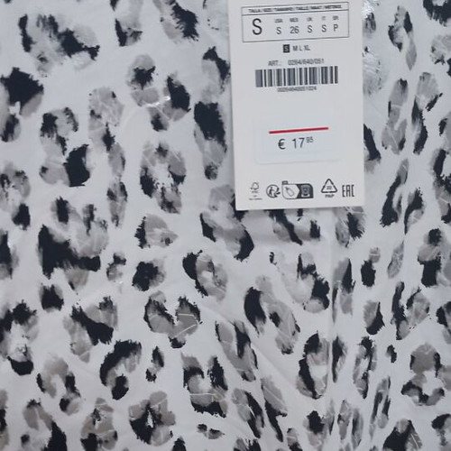 Zara leopard print top with silver details new, sizes S and M