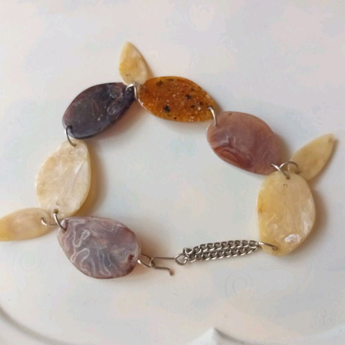 Choker women's new for thin neck, beige and brown