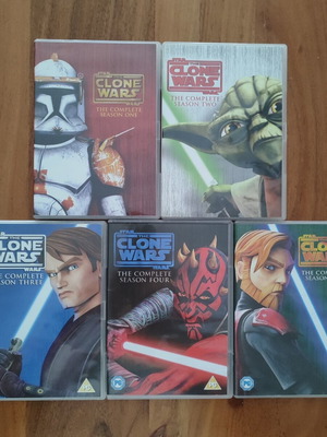 Star Wars The Clone Wars Complete Seasons 1-5 DVD like new with subtitles