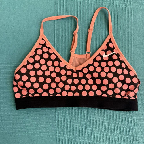 Nike sports bra used, size S with polka dot design