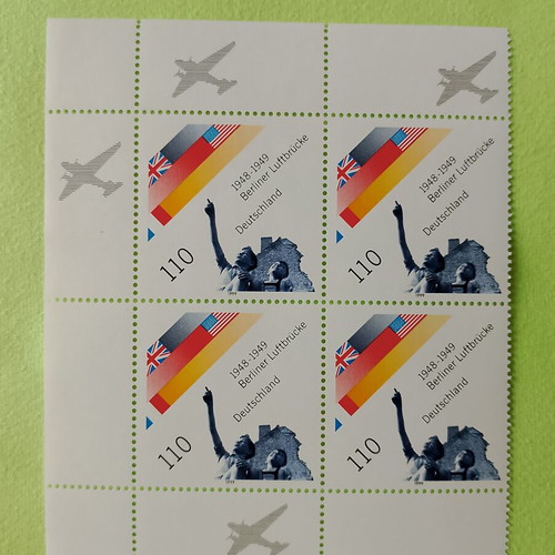 German stamps 1999 first day cover Bonn, mint block of four