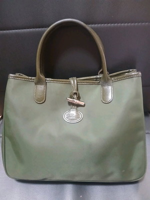 Τσάντα γυναικεία Longchamp χειρός μεταχειρισμένη, πράσινη
